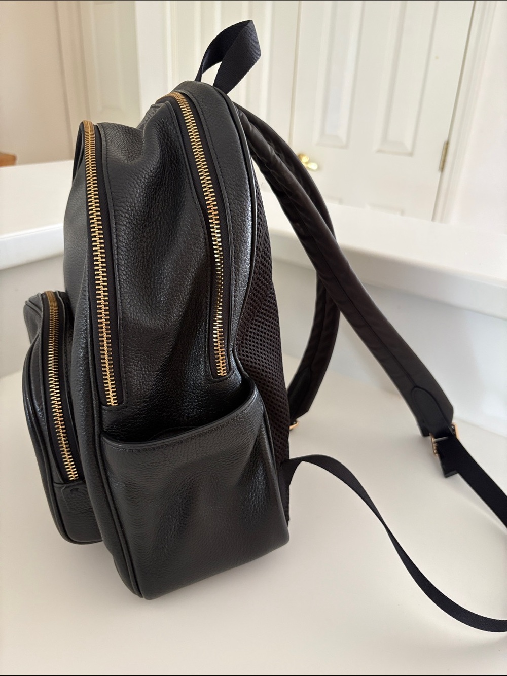 Coach Black Pebbled Leather Backpack with Gold Hardware - Picture 2 of 7